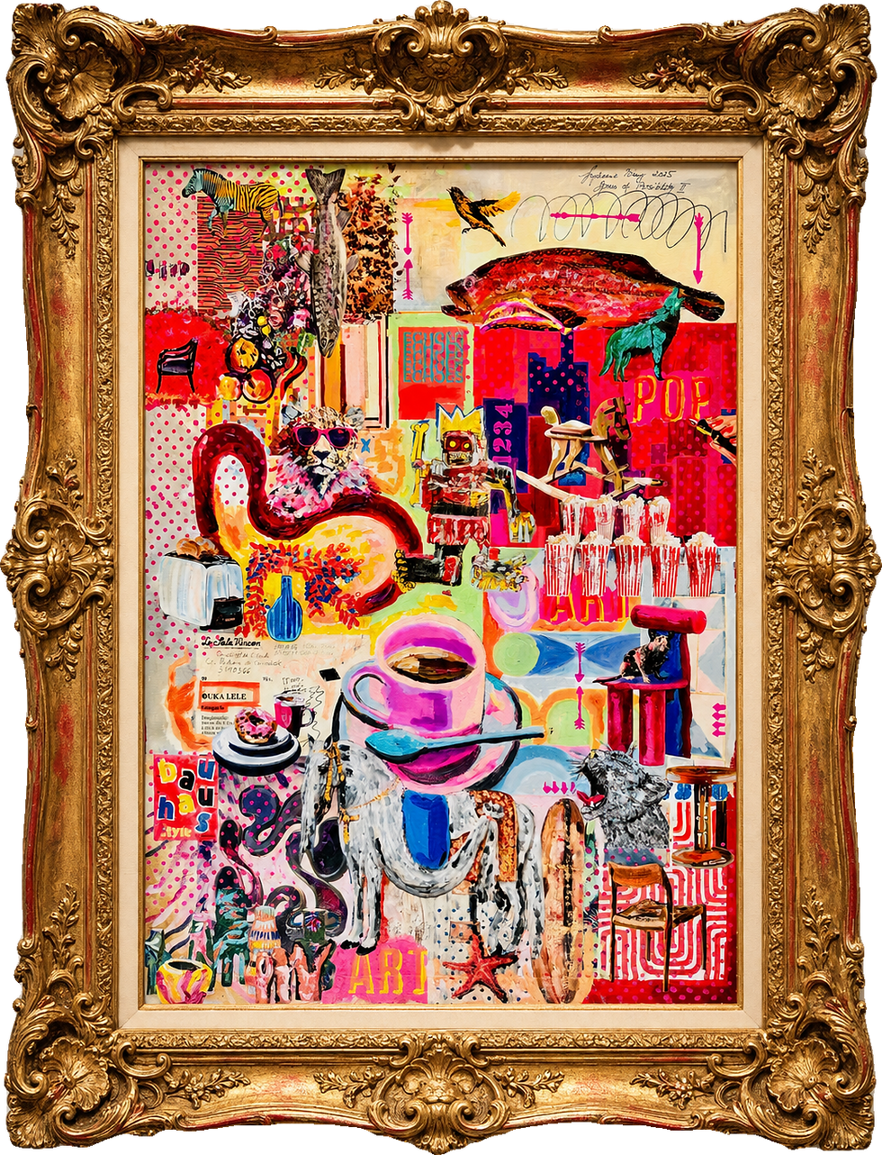 Miniaturbild: Pop Art Breakfast Spaces of Possibility II 2025: Acryl Mixed Media on Canvas