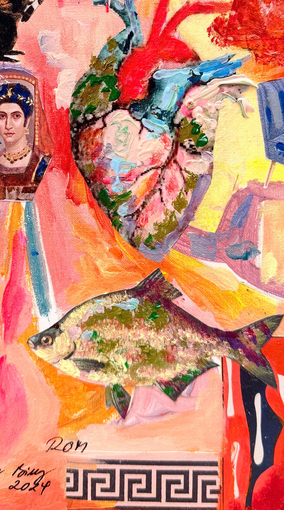 Miniaturbild: Roman Diary Love Me, Roma 2024: Acryl Mixed Media on Canvas