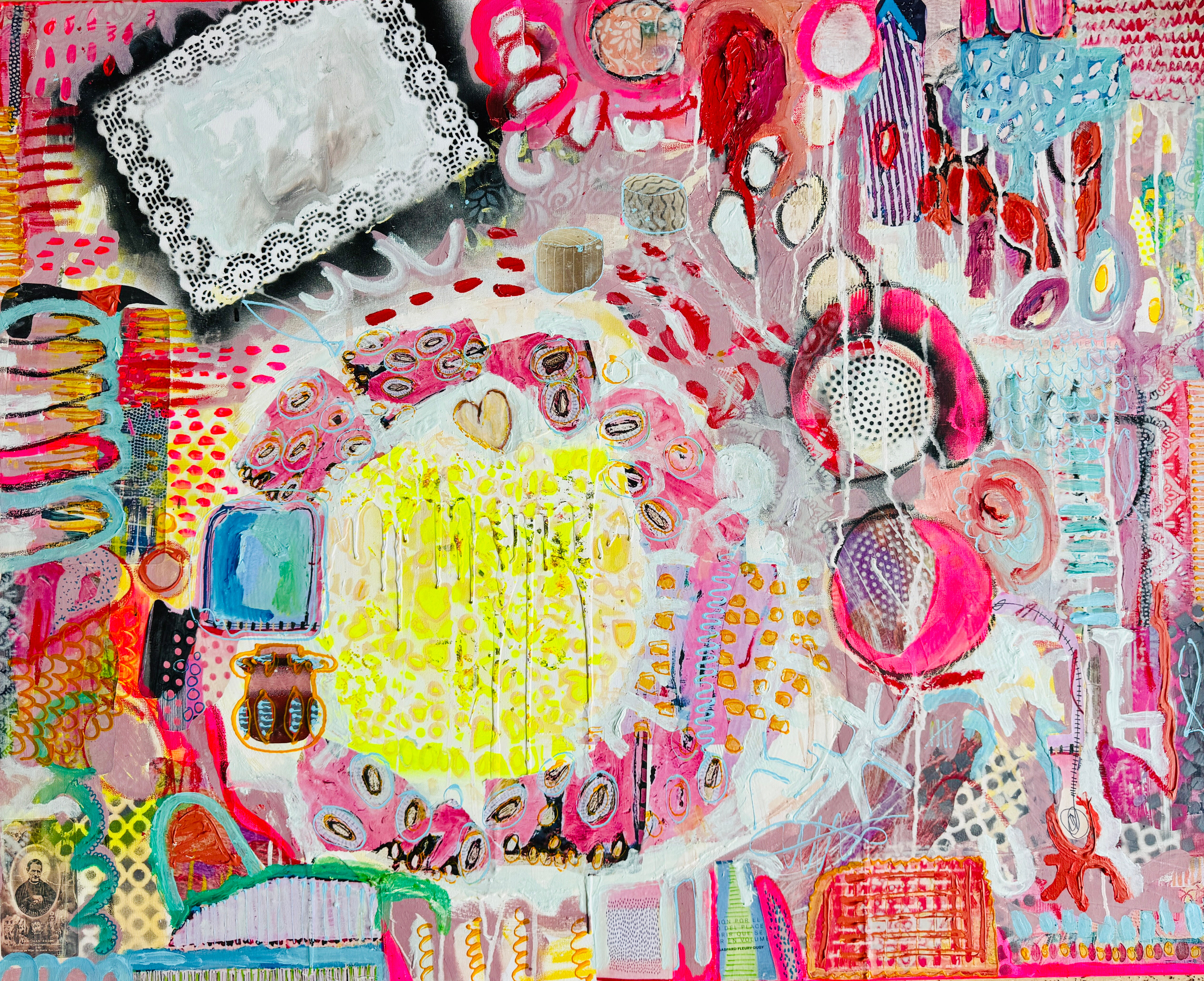 „What Sundays Tasted Like“ 2026: Acryl Mixed Media on Canvas
