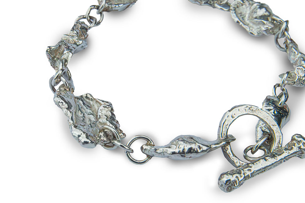 Thumbnail: Molten silver bracelet