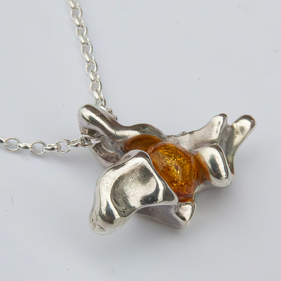 Thumbnail: Golden amber necklace 1 of 1