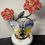 Thumbnail: Rainbow Chips in Resin Butterfly Wings and Flowers with Stand