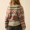 Thumbnail: Alpine-Knit Shrug Cardigan and Tube Top Set