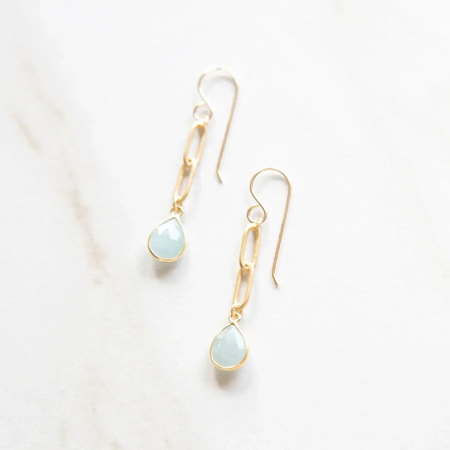 Stowaway Jewelry | Teardrop Bezel-Wrapped Earrings - Gold