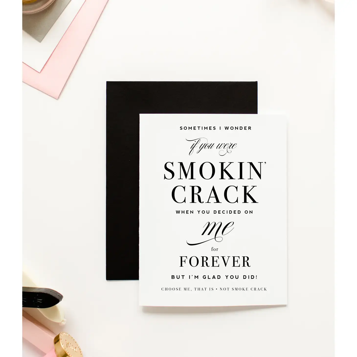 Kitty Meow | Smokin Crack - Sarcastic Love & Anniversary Greeting Card