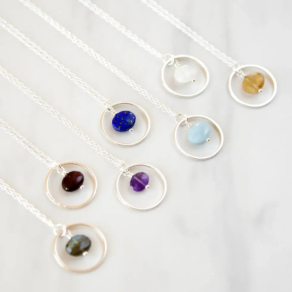 Thumbnail: Stowaway Jewelry | Tara Necklace - Gemstone and Silver