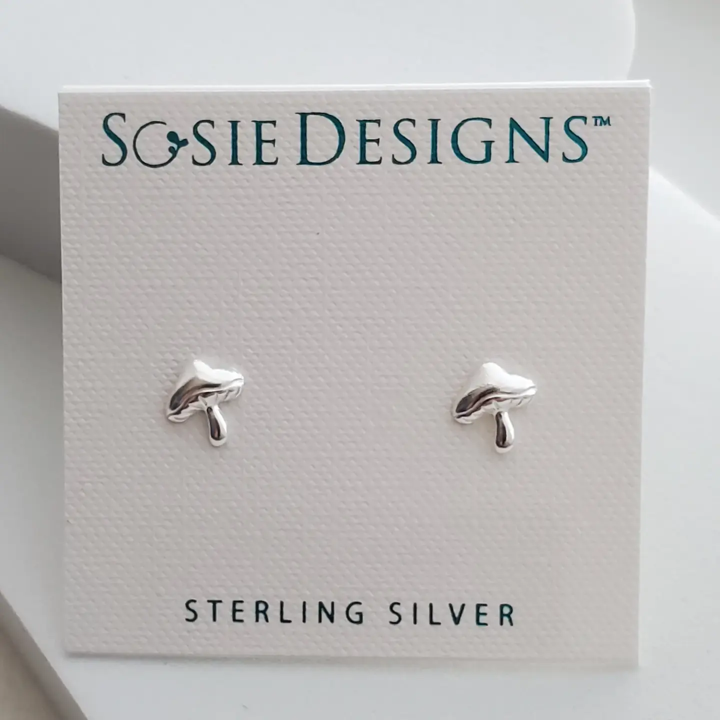 Sterling Silver Mushroom Studs