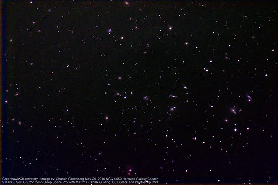 The Hercules Cluster (Abell 2151) is a cluster of about 200 galaxie  some 500 million light-years distant in the constellation Hercules.