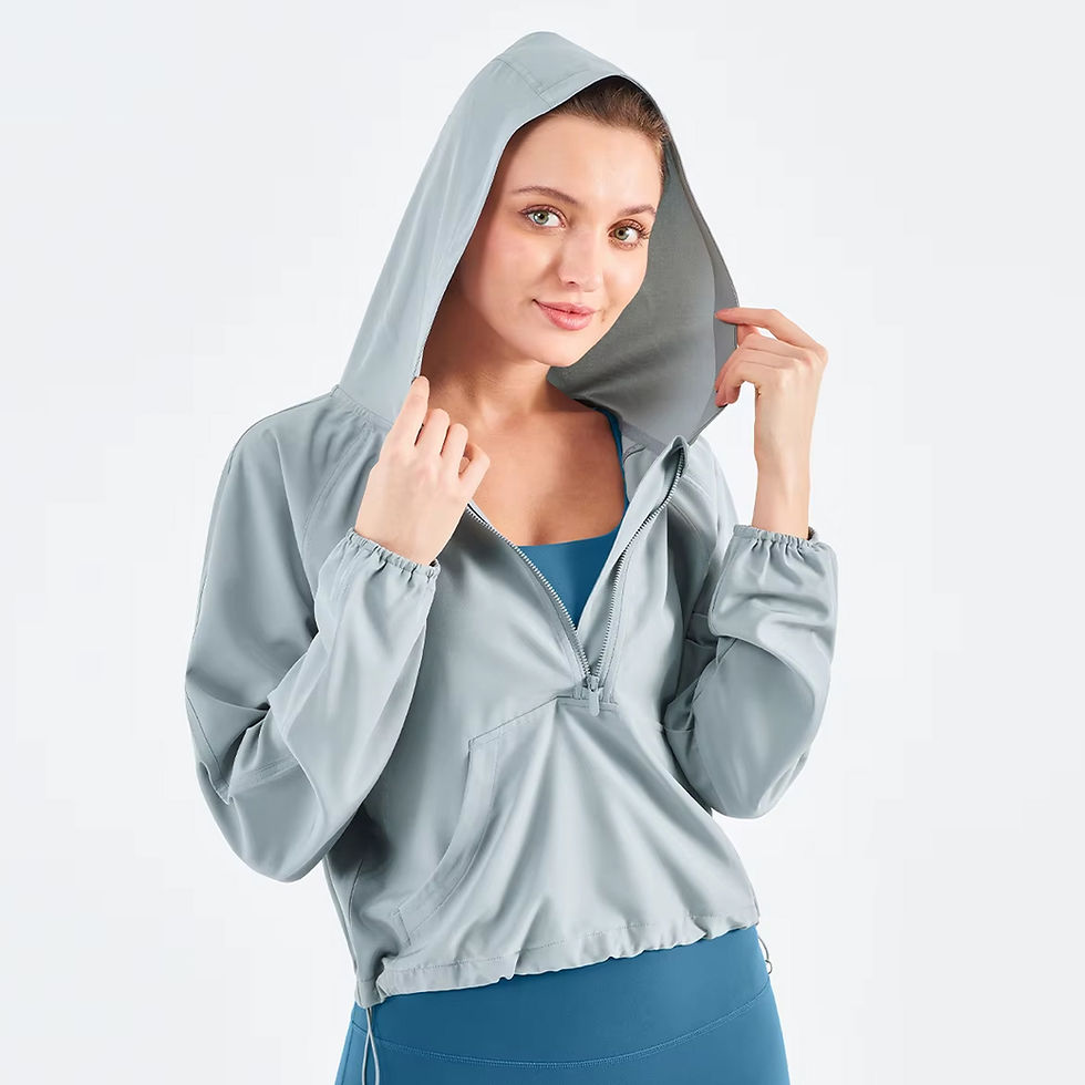 Thumbnail: LANETHIX* Lightweight Half Zip Hooded Jacket