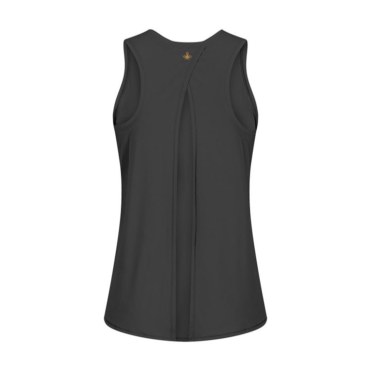 Miniaturbild: the knotted open-back top  in black - back view