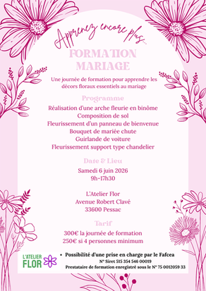 FORMATION pour fleurir le MARIAGE