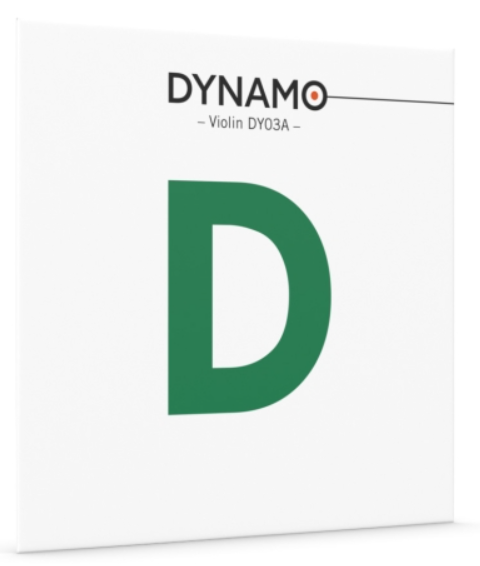 DYNAMO® Violin String D 4/4 - Synthetic core, silver wound