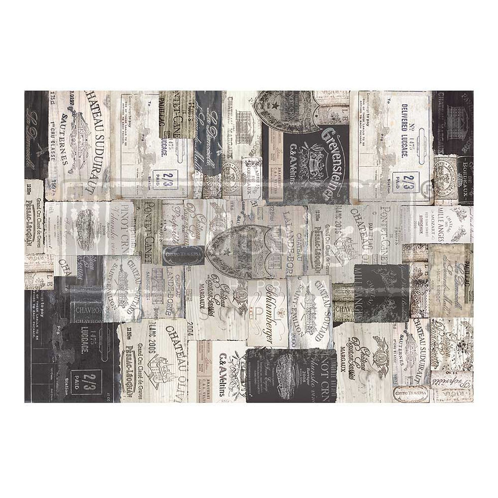 FOGLIO PER DECOUPAGE ANTIQUE LABELS