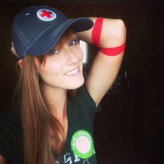 Callie Donating to The red cross