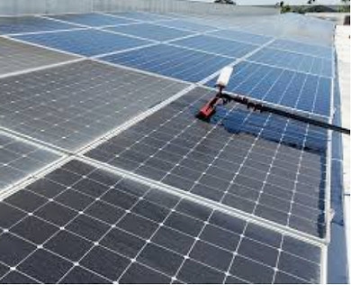Solar panel cleaning