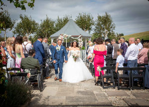 happy couple at the barnyard
