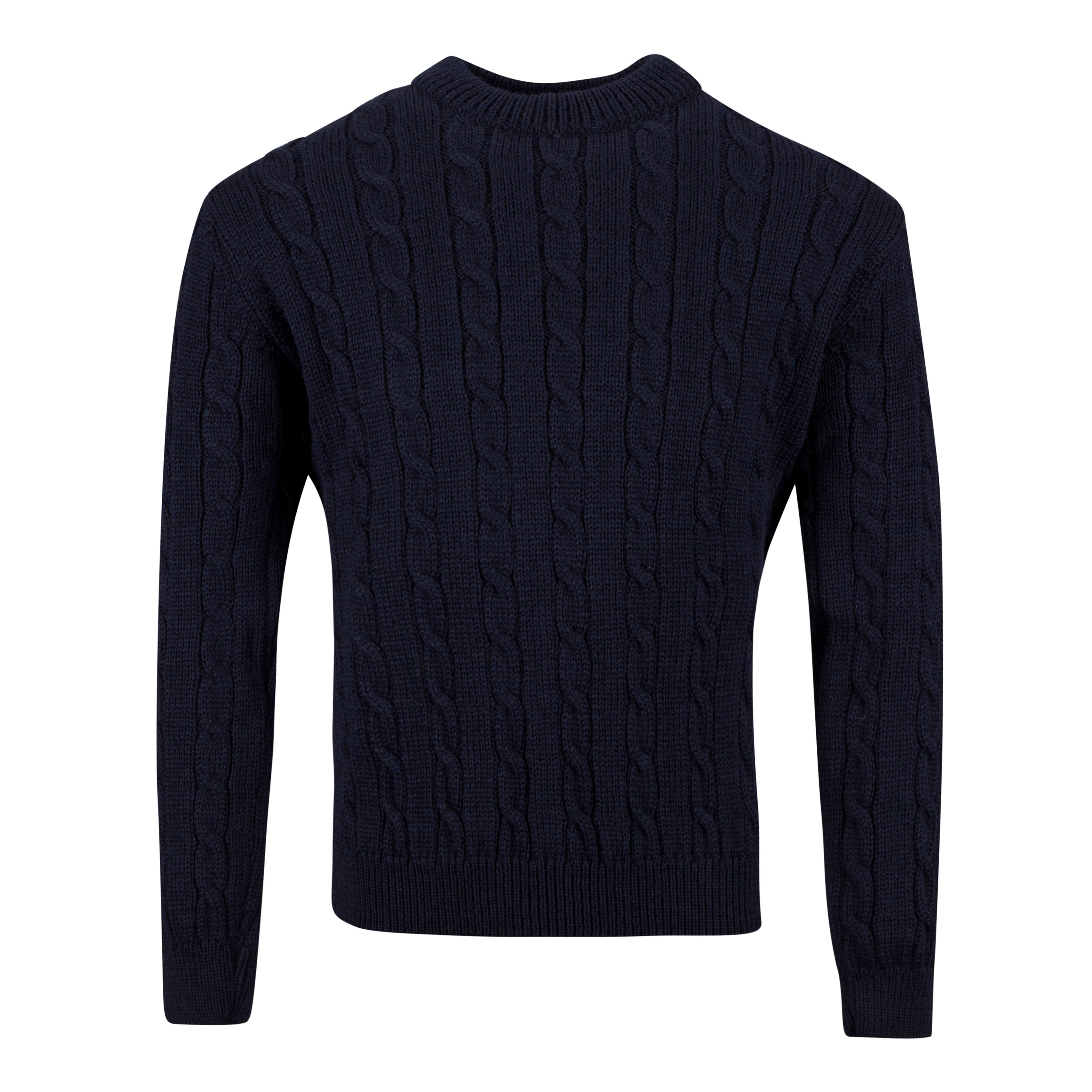 Cable Crew-Neck, 100% British Wool