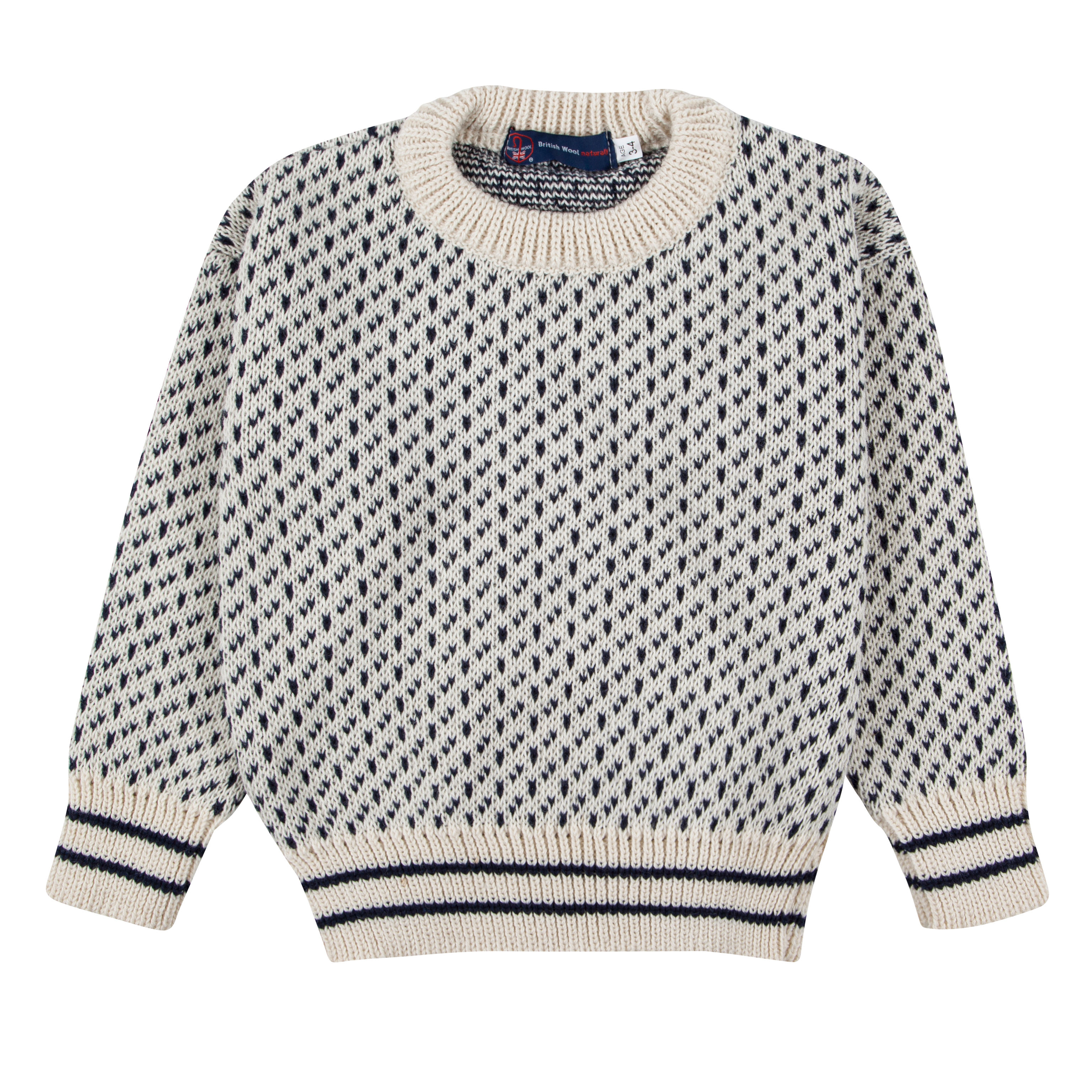Children's Nordic Crew-neck , 100% British Wool