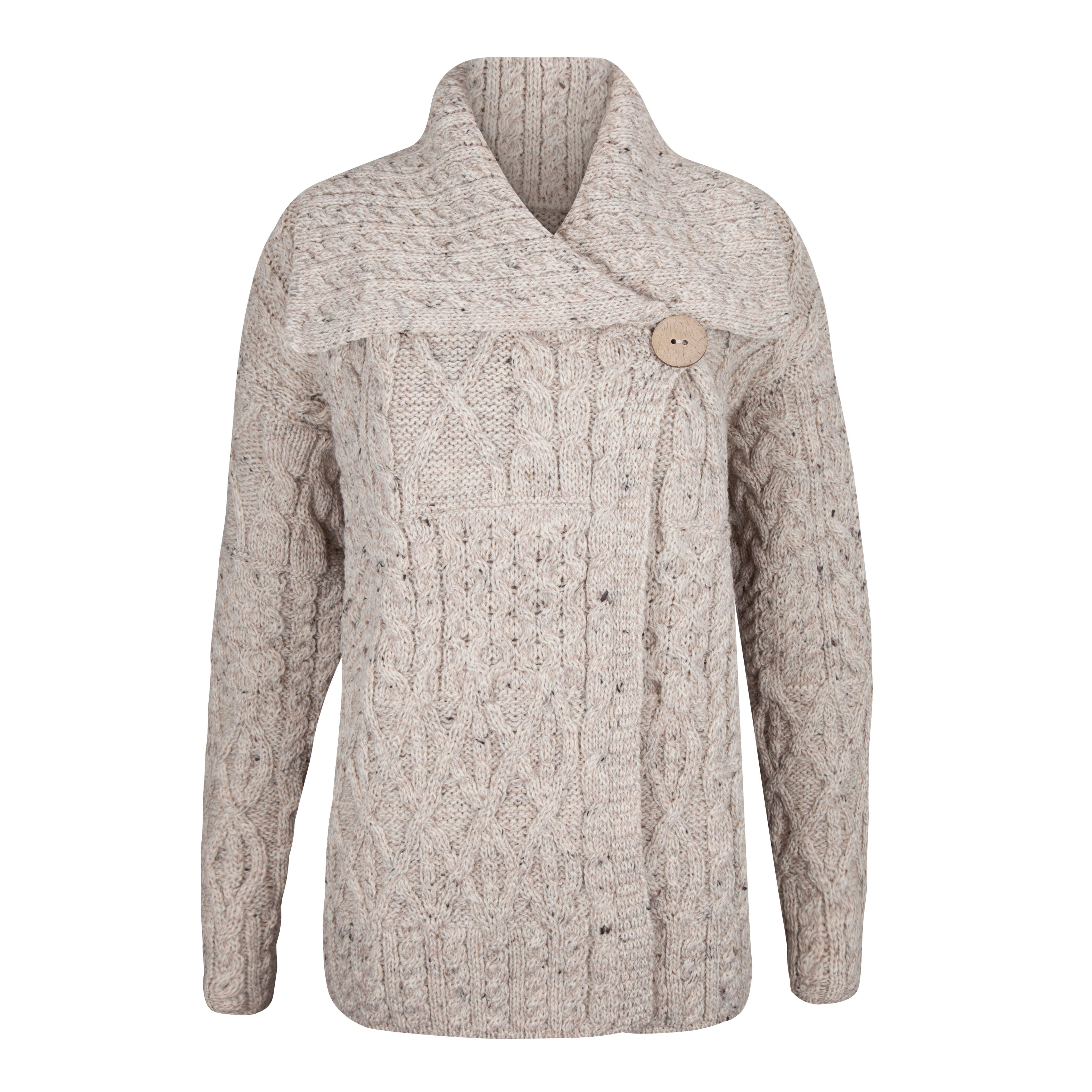 The Lucy Aran Cardigan, 100% British Wool