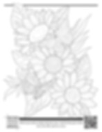 three sunflowers with two butterflies hovering