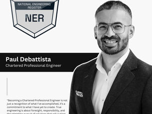Celebrating Paul Debattista’s Chartered Professional Engineer Accreditation