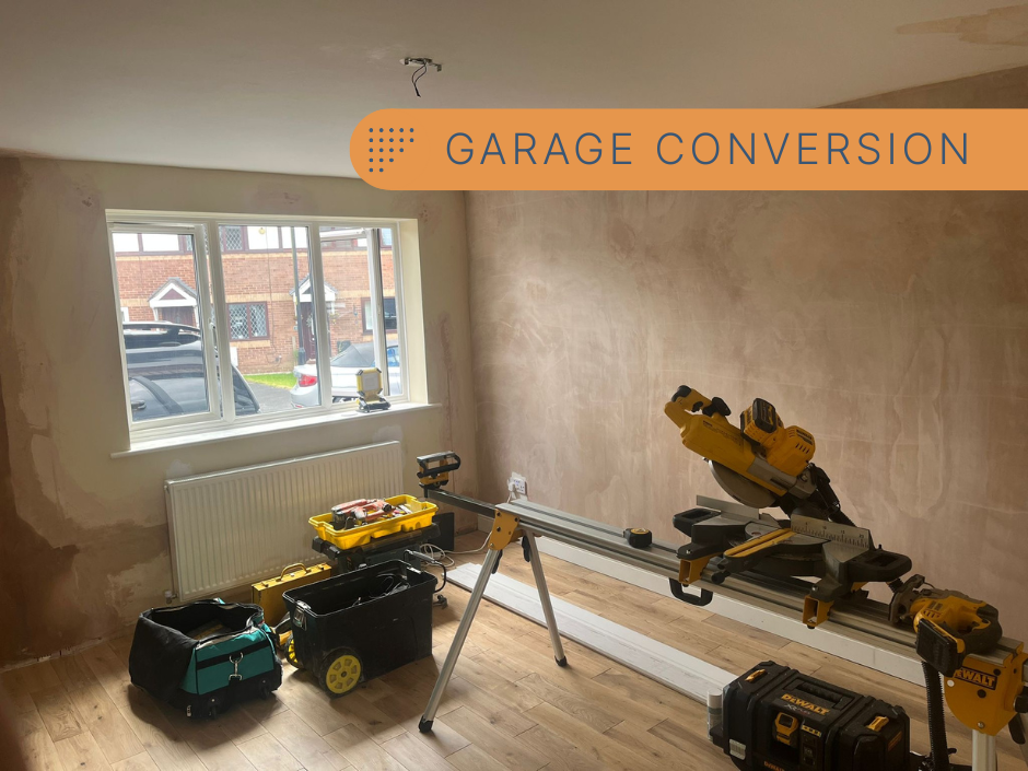 Converted garage into a home office with insulation, heating and internal access – UK compliant conversion