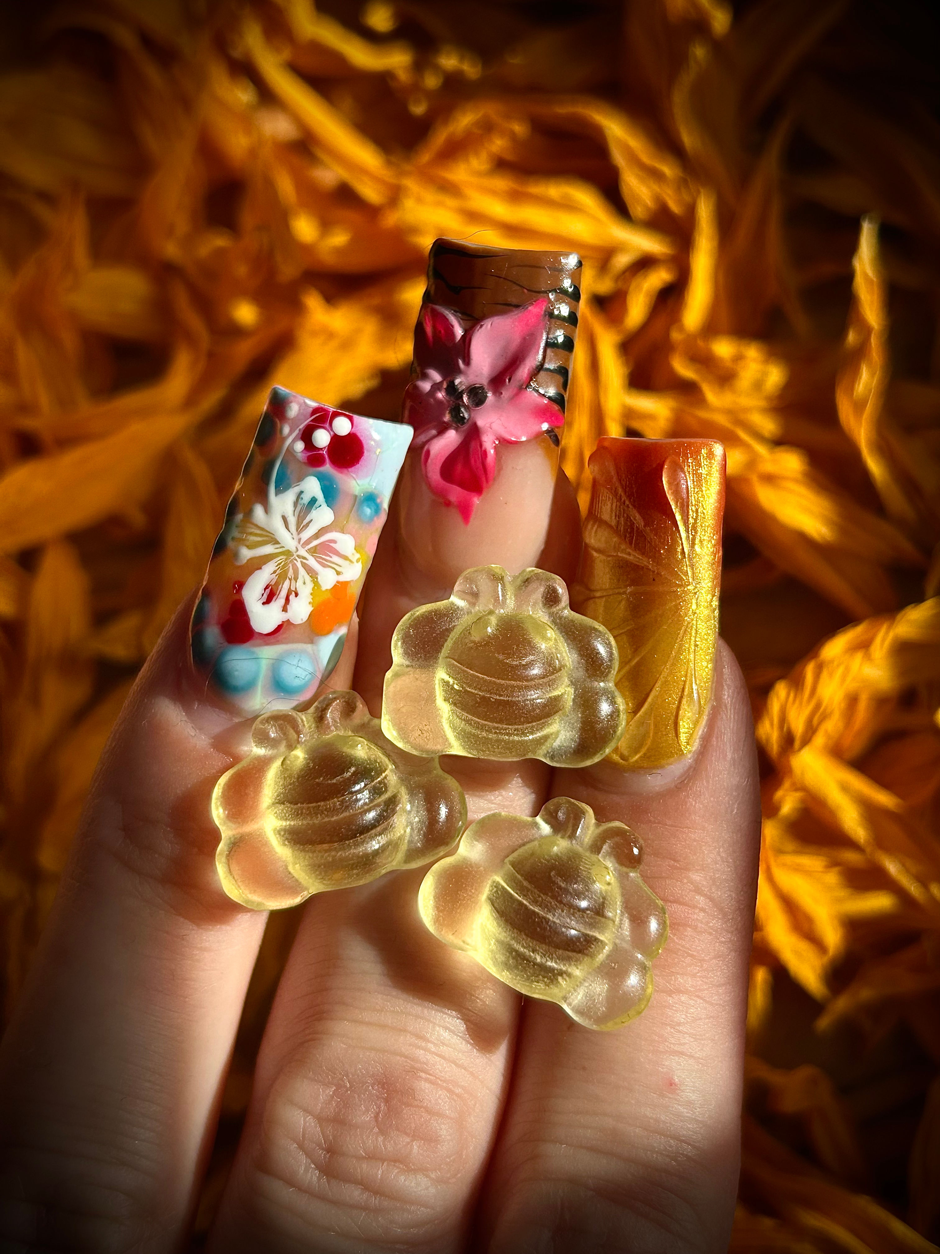 Mini Yellow Fluorite Bee Carving