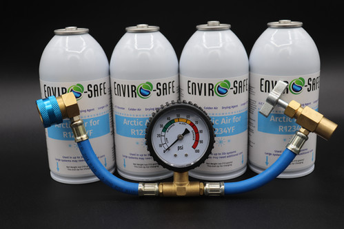 Arctic Air Refrigerant Support For R1234yf - 3 Cans With Gauge, Cools Better