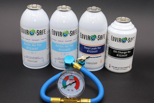 Arctic Air for R1234yf, Oil charge, Stop leak kit with Gauge | Best