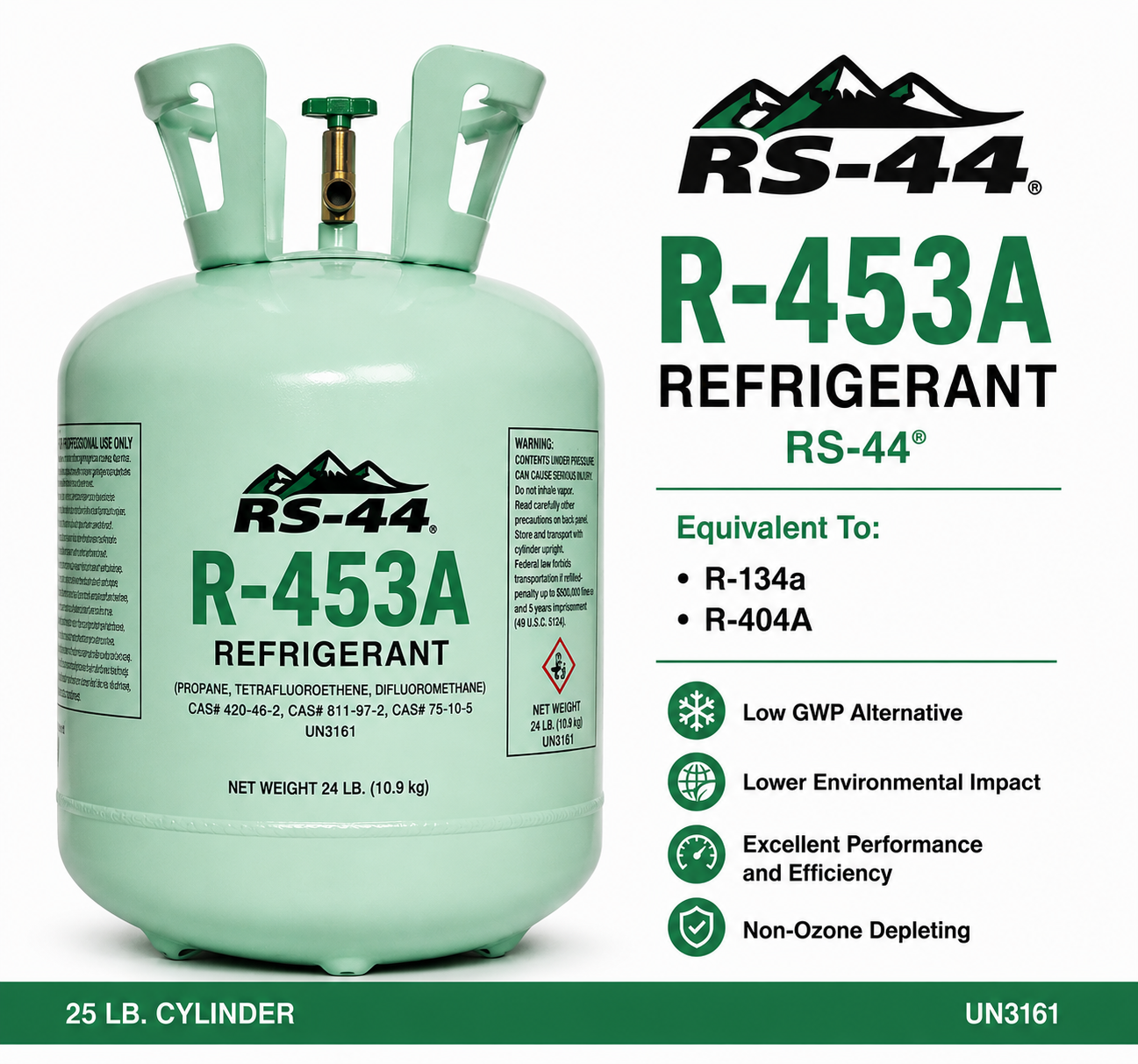 R453A (RS-44®) Refrigerant – 24 lb Cylinder
