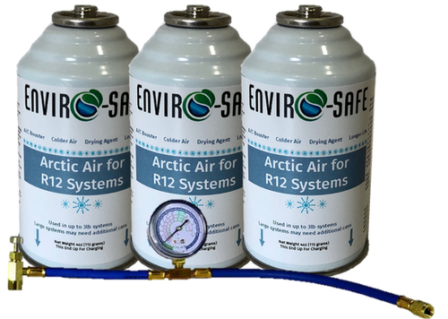 Arctic Air For R12 2 Cans And A Brass Gauge Set Arctic Air For R12 Systems - 2 Cans With Brass Gauge Moisture Removal 2 Cans Size - Foto 14