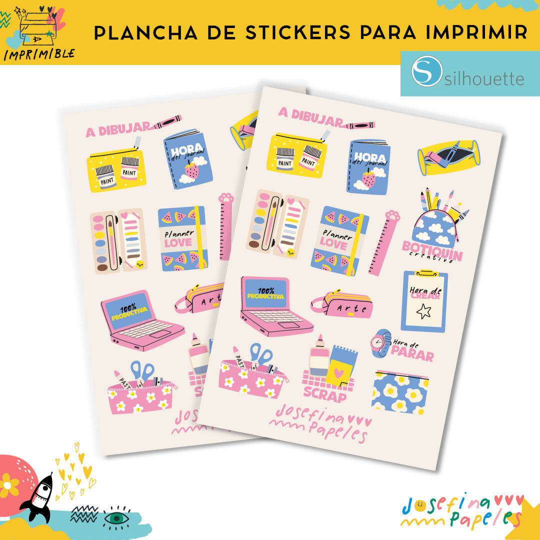Plancha de Sticker para imprimir