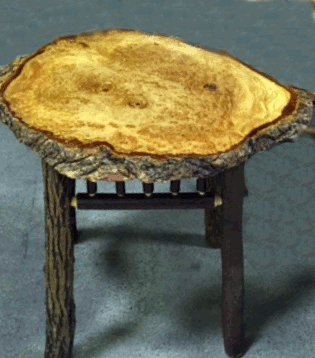 Ash Burl End Table