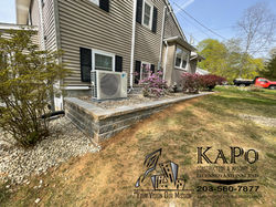 Block Retaining Wall with Nicolock Blocks made in Cheshire CT