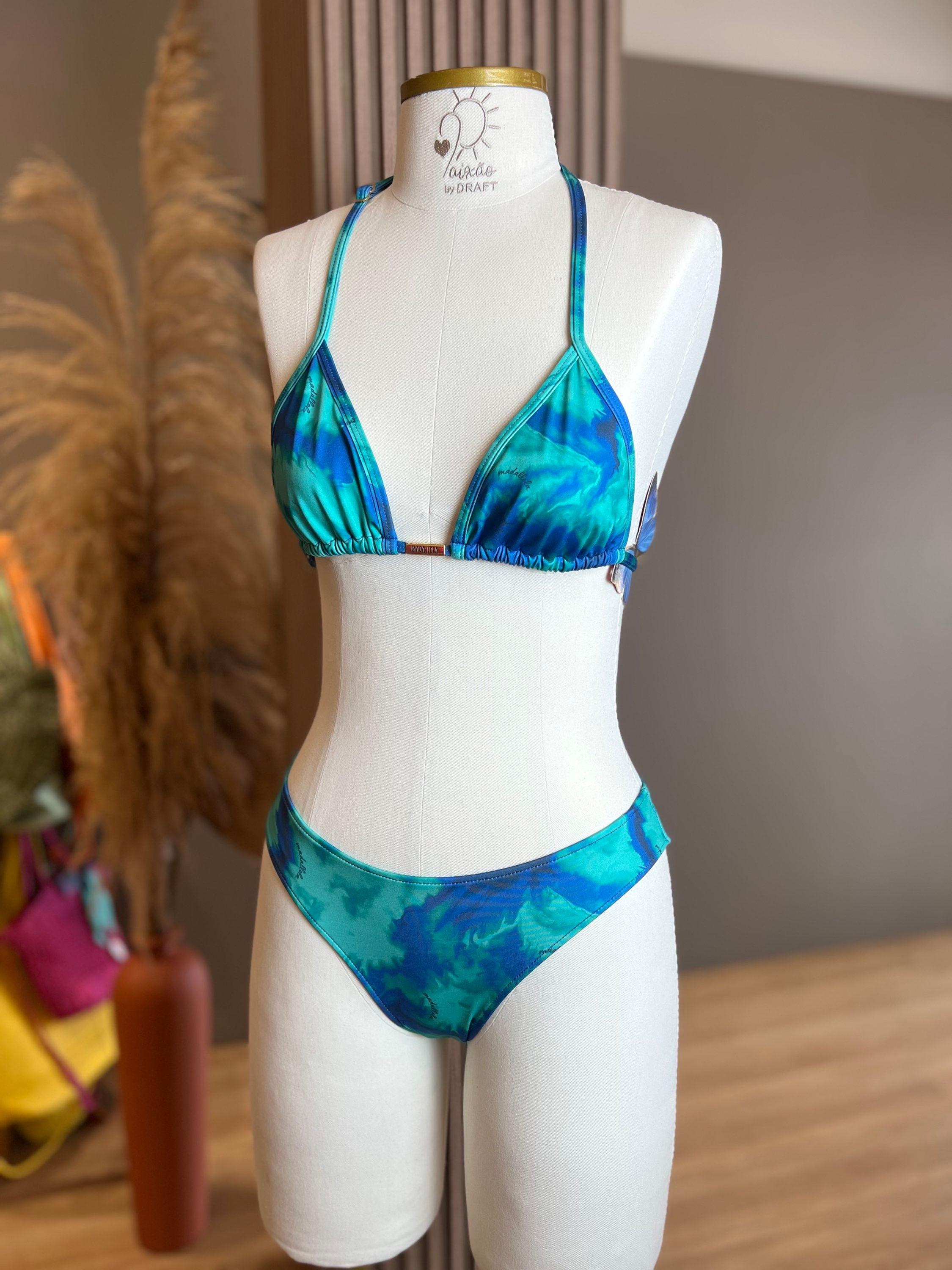 Cortininha Madallola Viés Tie Dye Verde 4099