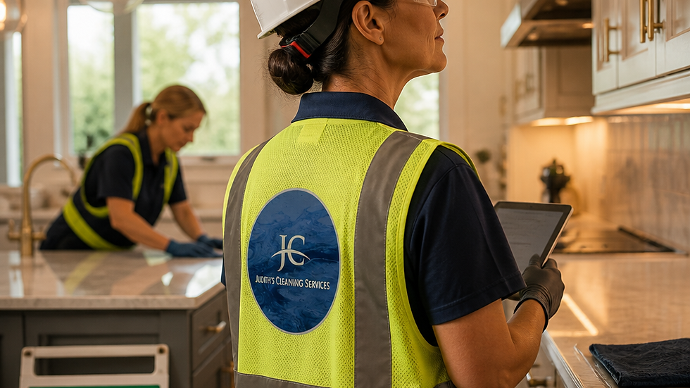 Close-up of vacuum cleaner cleaning dusty floor after construction