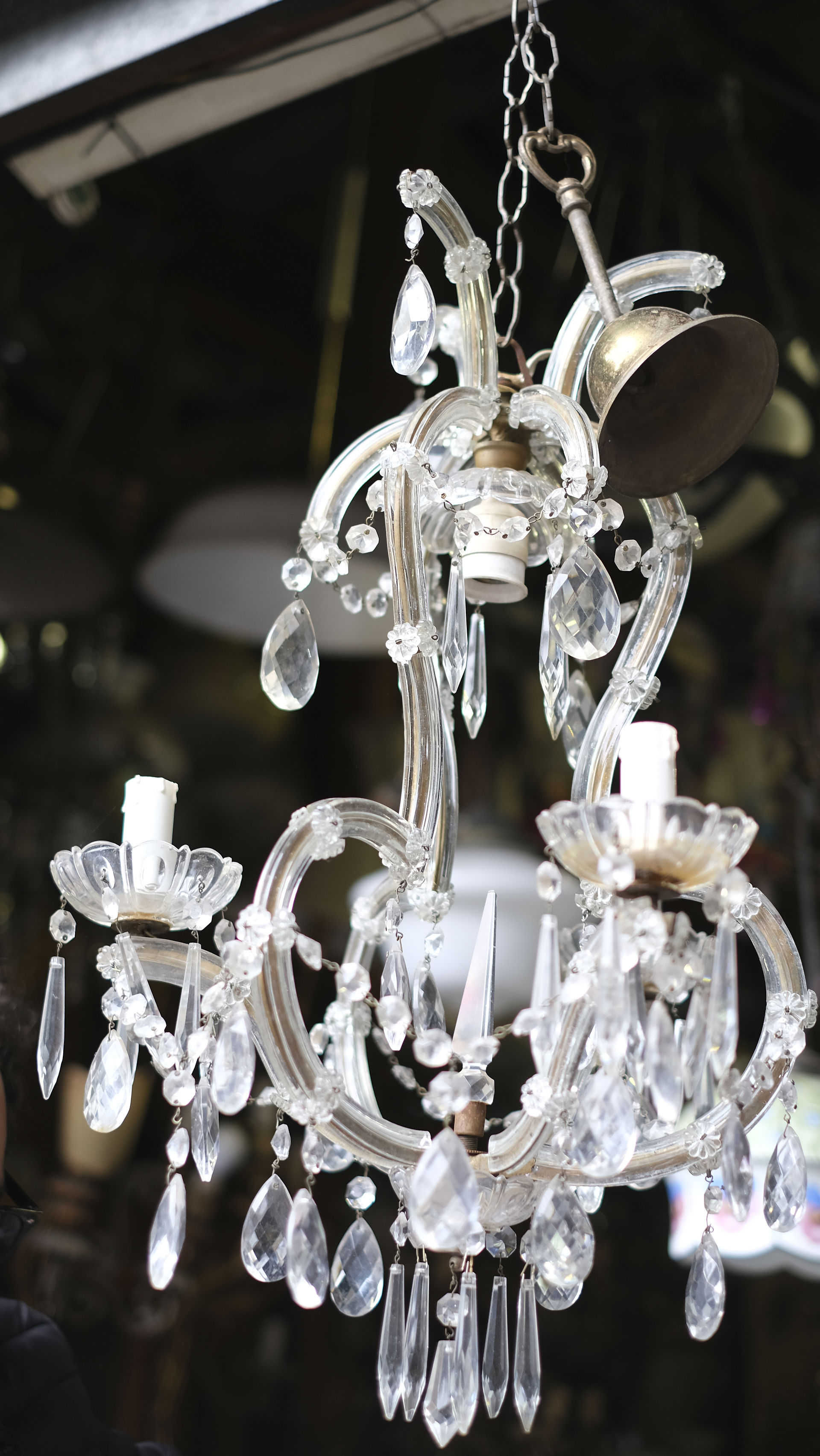 A small Murano chandelier