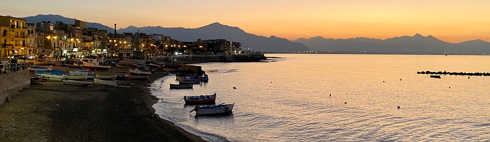 Sonnenuntergang in Aspra, Sizilien