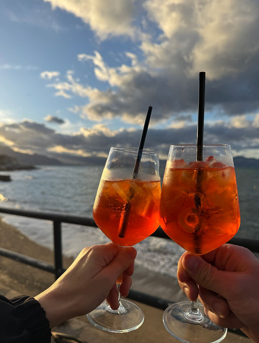 Sundowner in Aspra, Bagheria, Sizilien