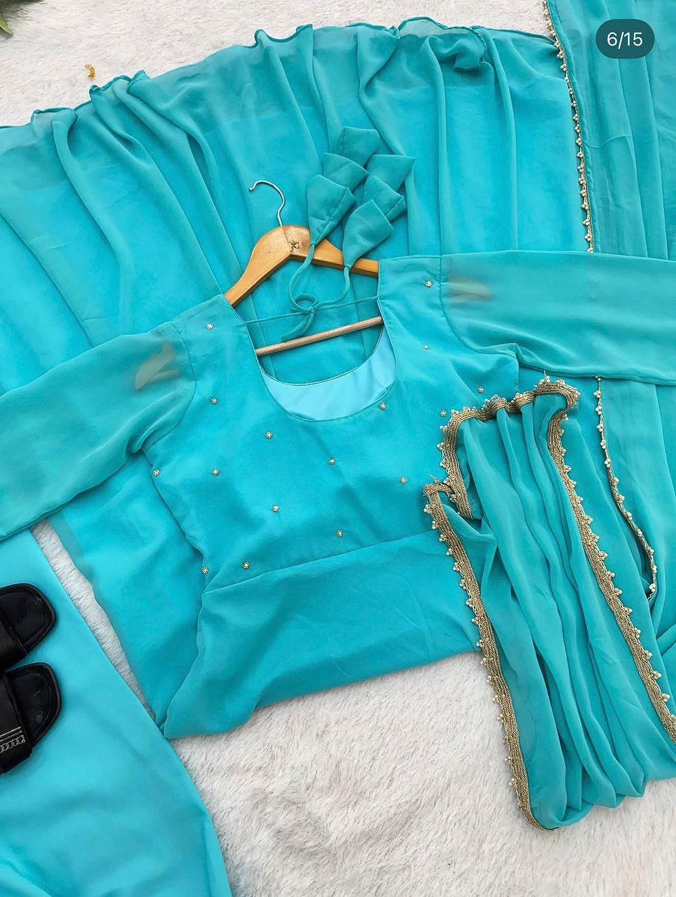 Thumbnail: Sky Anarkali suit