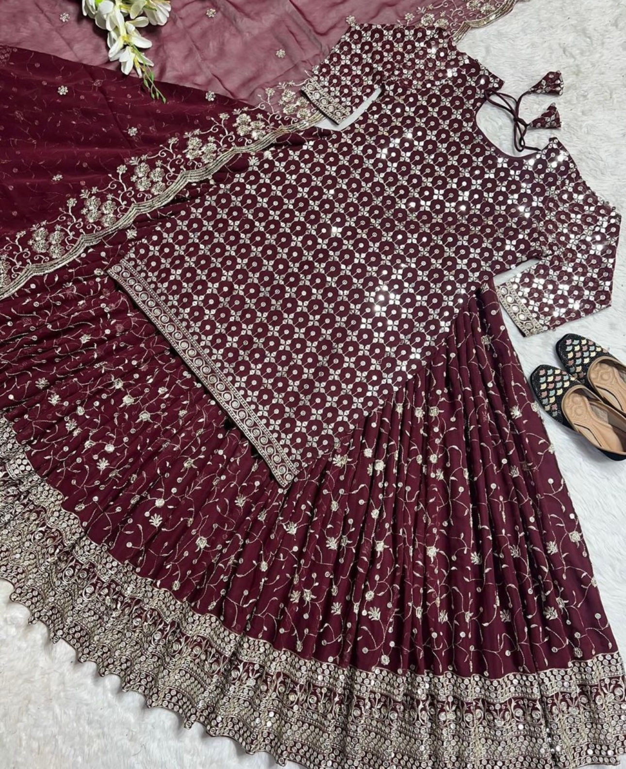 Maroon lehnga