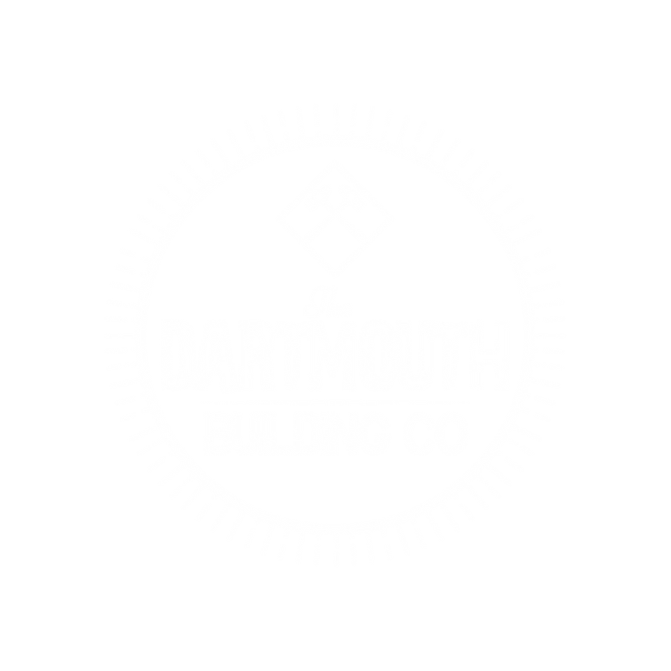 White Dartmouth Building Company Logo on a transparent background