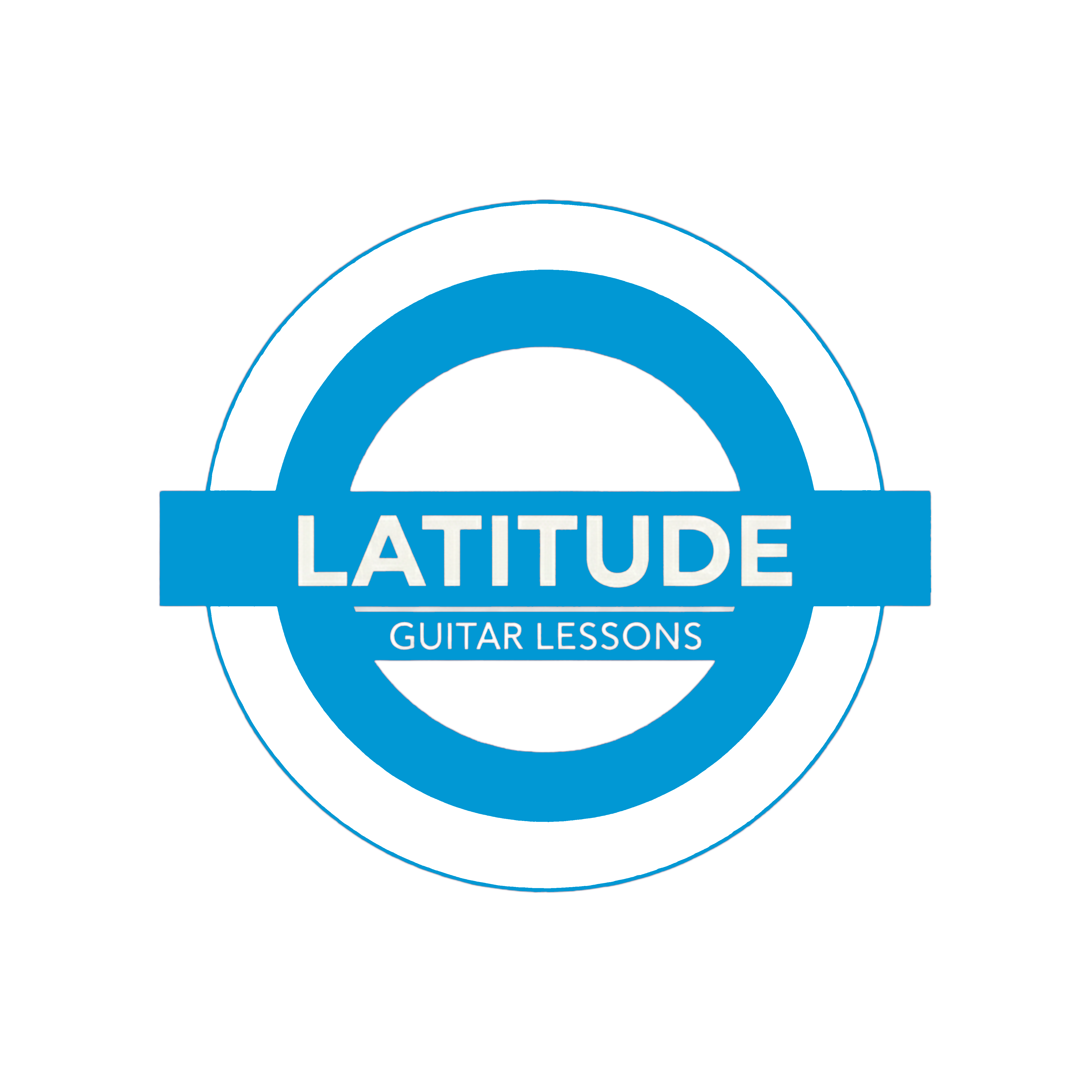Latitude Music lesson Guitar Logo in Victoria Line Colour