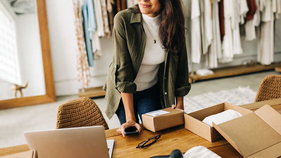 Apparel brand stockroom showing excess inventory