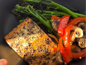 Hot Smoked Arctic Char Veg Bowl