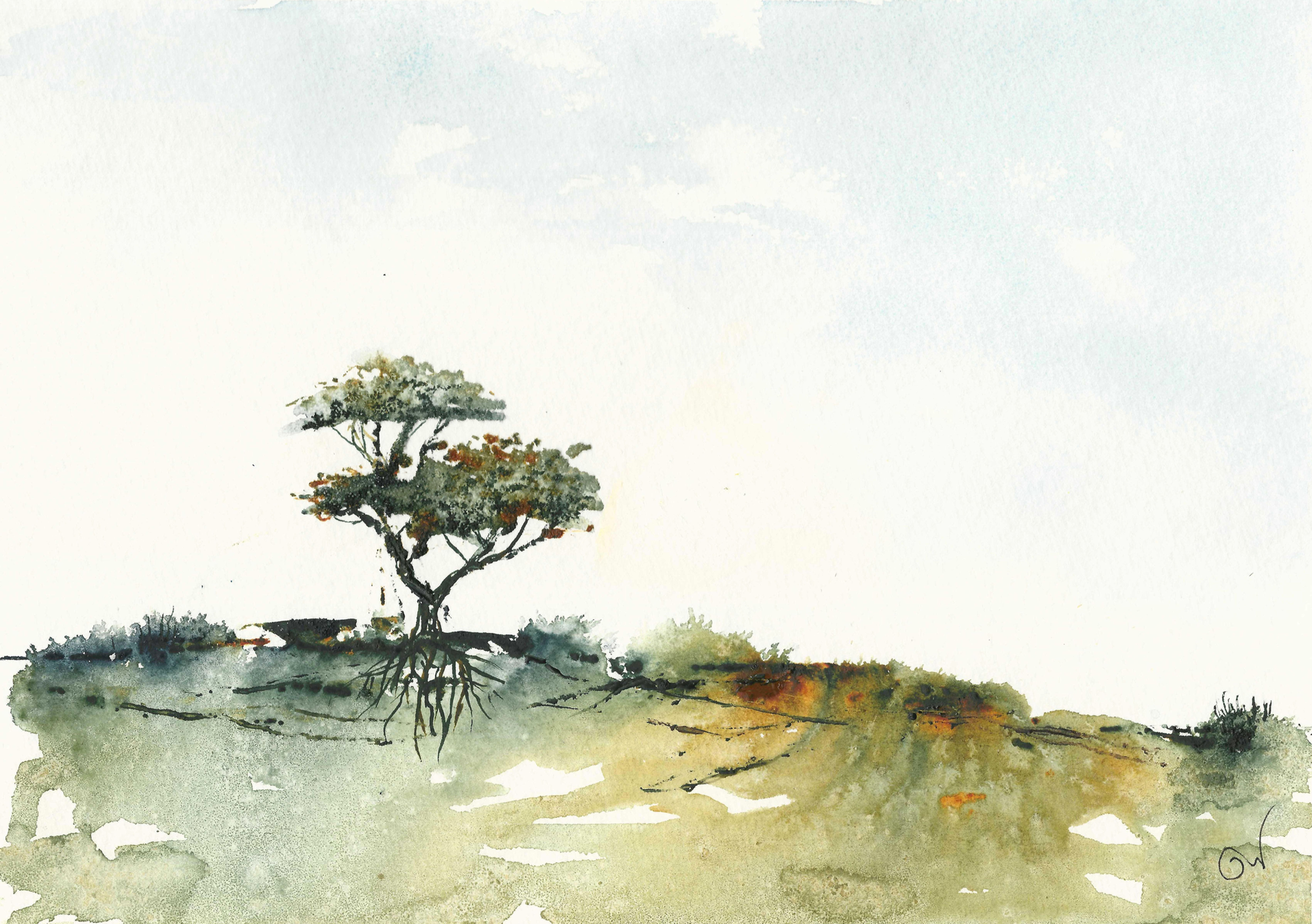 A5 card 'Lone Tree #1 - Dalwhinnie'