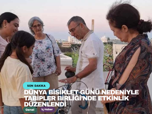 Dünya Bisiklet Günü nedeniyle Tabipler Birliği’nde etkinlik düzenlendi