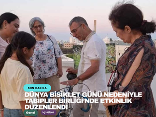 Dünya Bisiklet Günü nedeniyle Tabipler Birliği’nde etkinlik düzenlendi