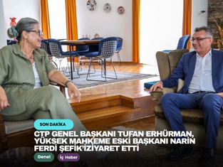 CTP Genel Başkanı Tufan Erhürman, Yüksek Mahkeme eski Başkanı Narin Ferdi Şefik’iziyaret etti