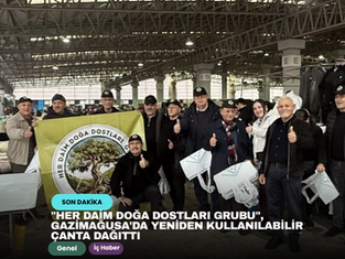 "Her Daim Doğa Dostları Grubu", Gazimağusa'da yeniden kullanılabilir çanta dağıttı 